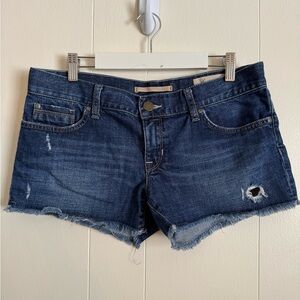 GAP Dark Blue Distressed Jean Shorts